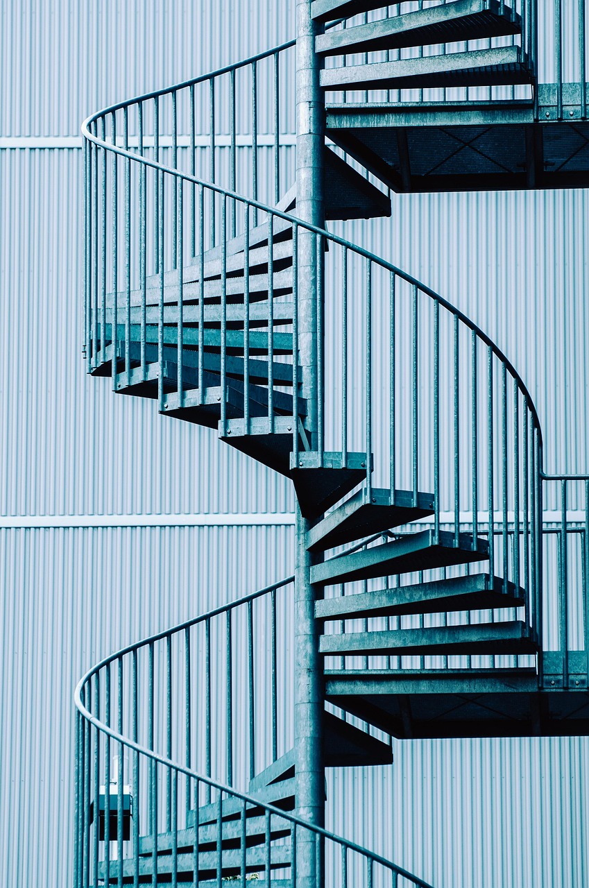 spiral staircase, stairs, fire escape, emergency staircase, staircase, spiral, steel, building, architecture, spiral staircase, spiral staircase, spiral staircase, spiral staircase, spiral staircase, fire escape